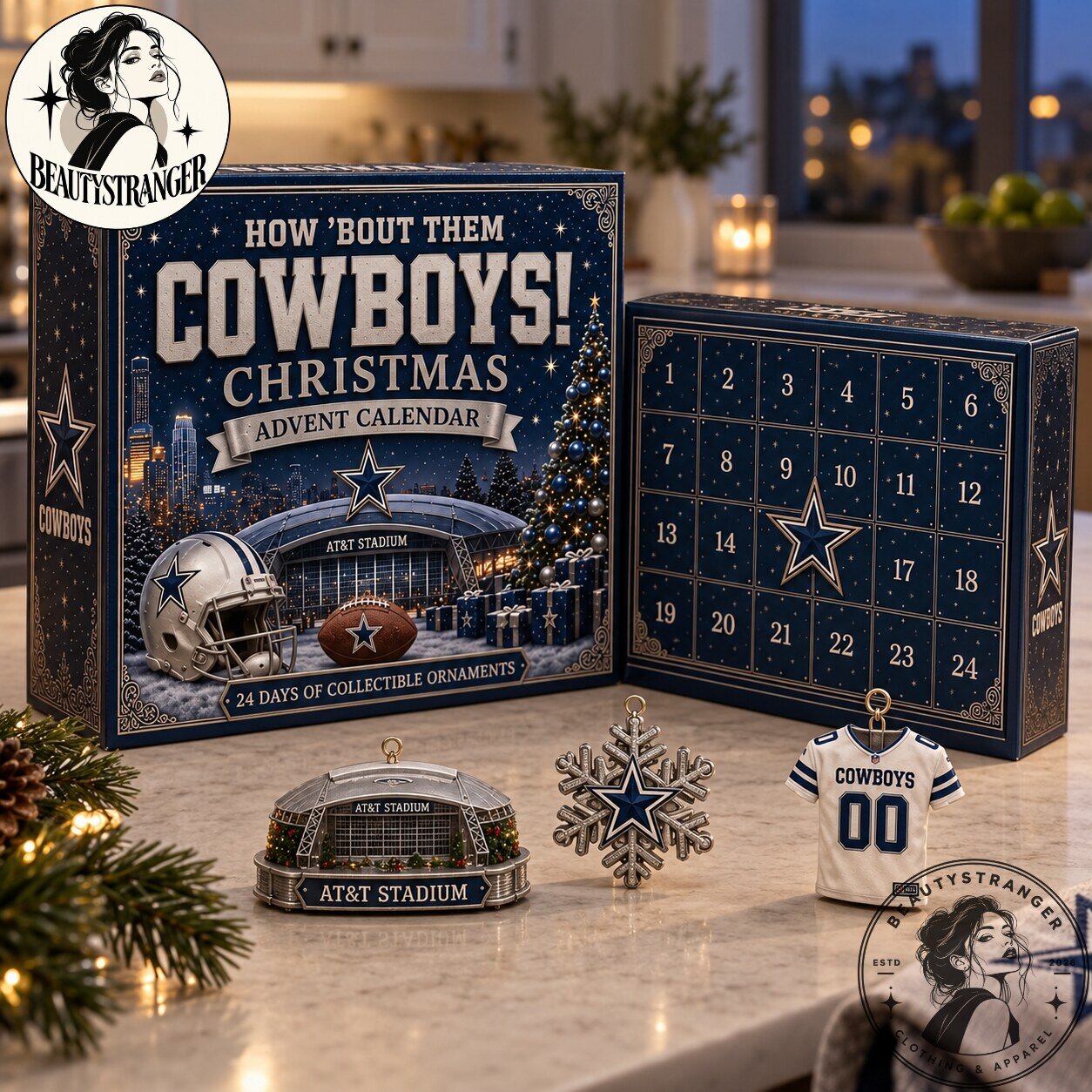 Dallas Cowboys Christmas Ornament Advent Calendar