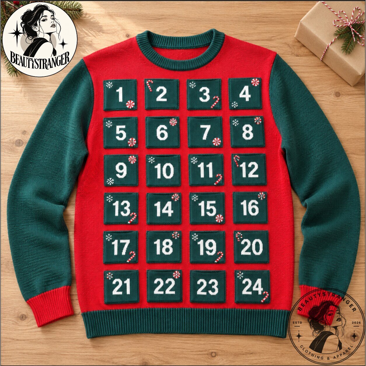 Christmas Advent Calendar Ugly Sweater