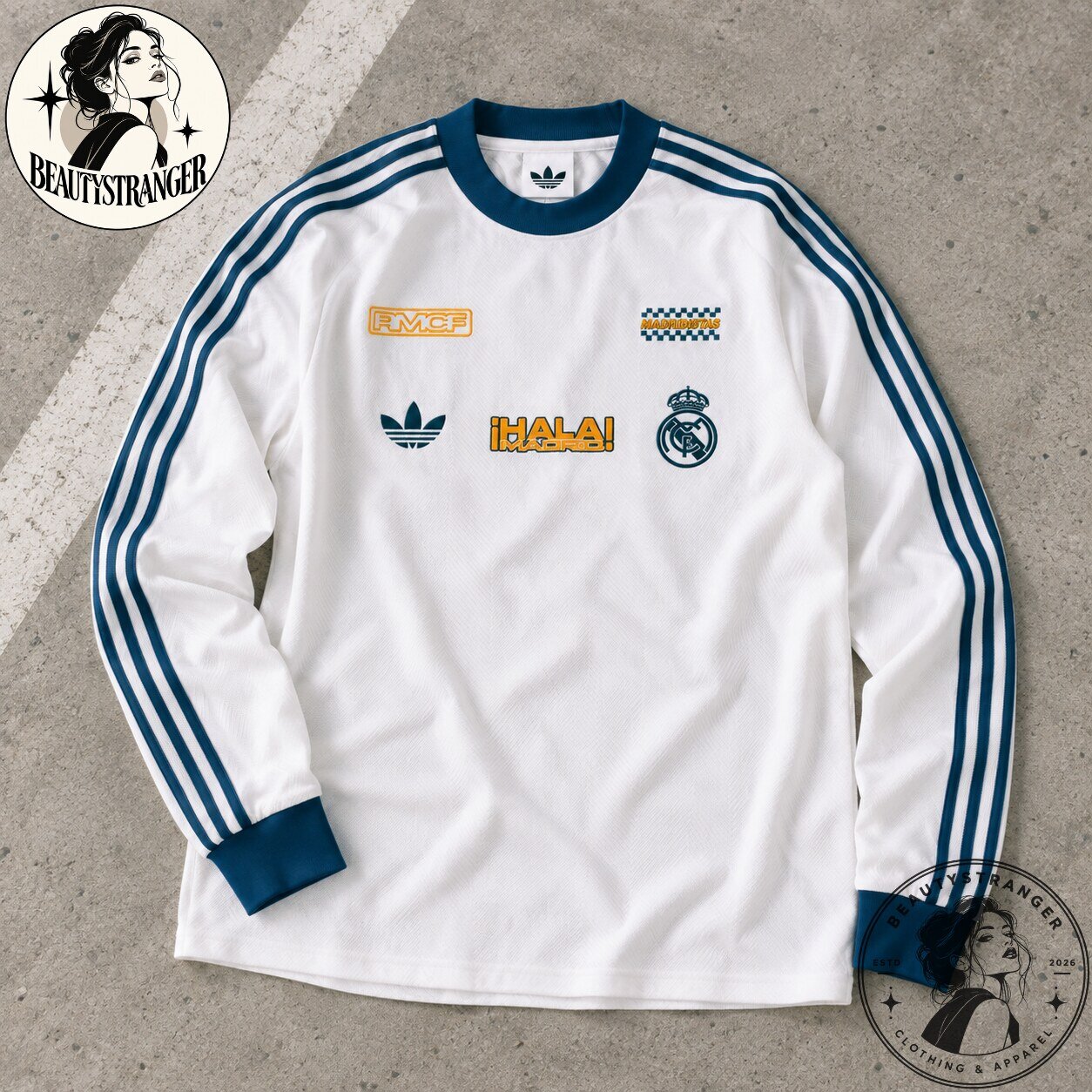 Adidas Real Madrid LFSTLR Long Sleeve Jersey White