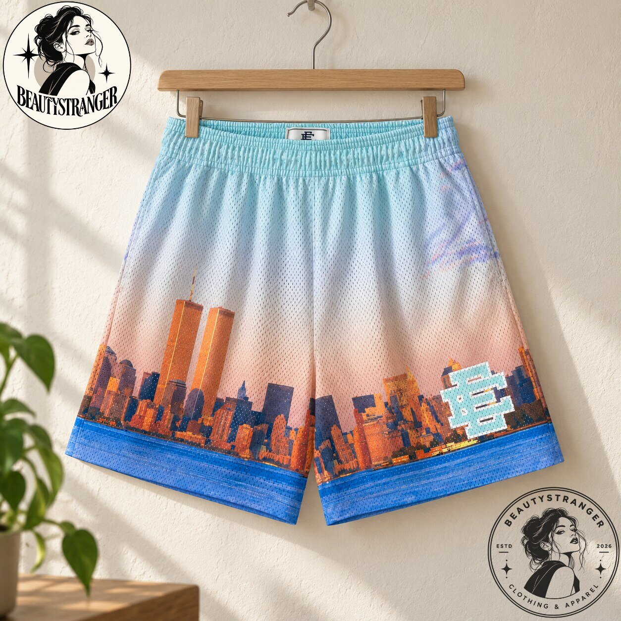 Eric Emanuel NYC Skyline Shorts – Blue