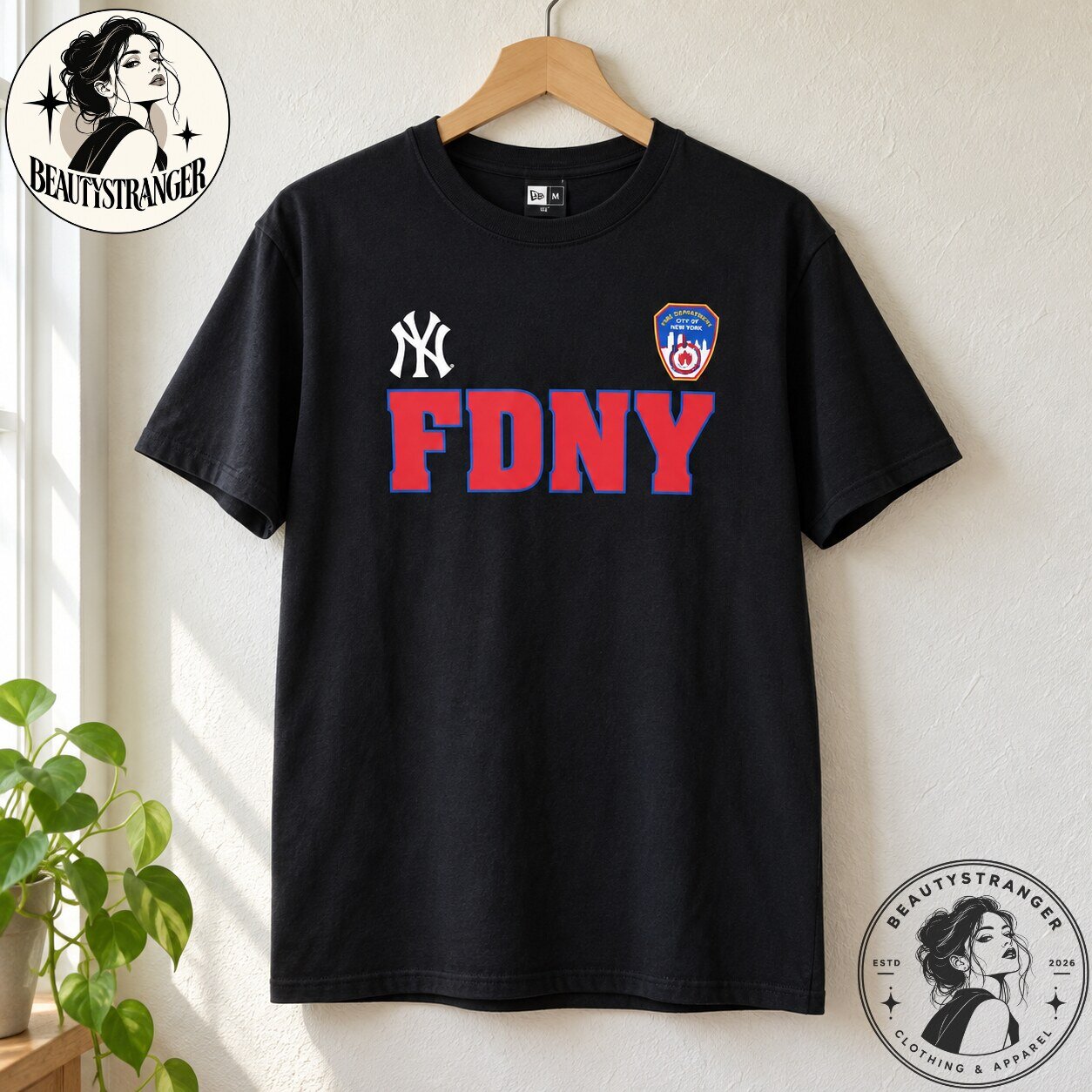 FDNY New York Yankees New Era Black T-Shirt