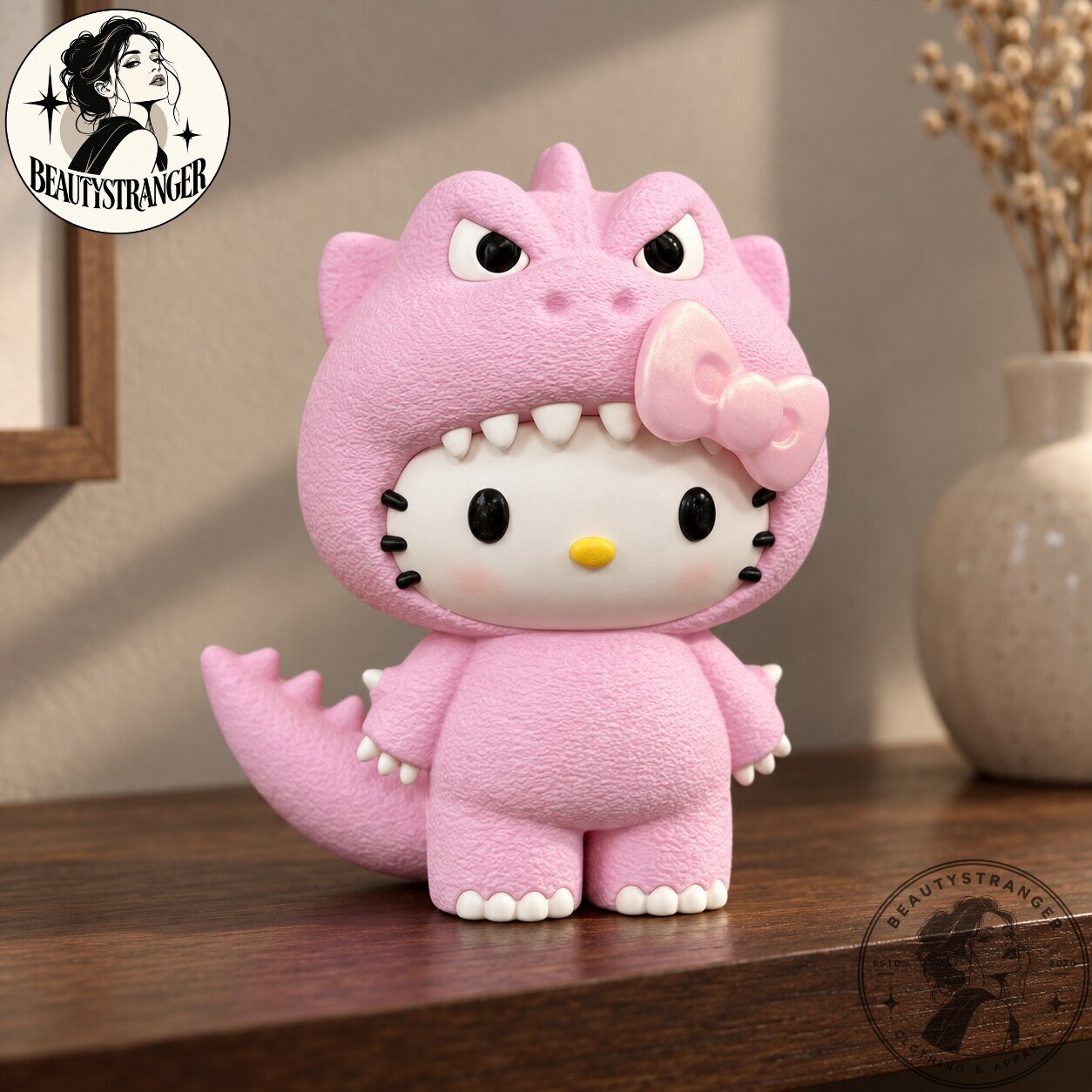 Pink Hello Kitty x Godzilla Collectible Figure