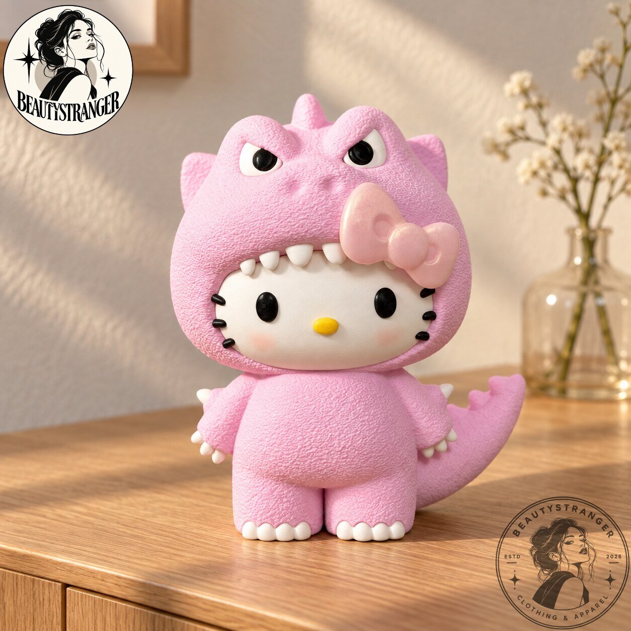 Pink Hello Kitty x Godzilla Collectible Figure 6 Pink Hello Kitty x Godzilla Collectible Figure