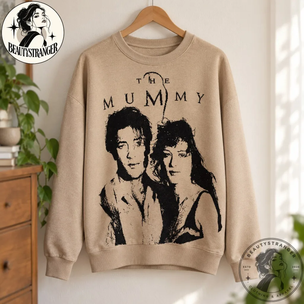 "Must-Have Collectibles: Mummy Apparel and Unique MLB & Movie Items" 8 The Mummy Evelyn And Rick Oversized Sweatshirt