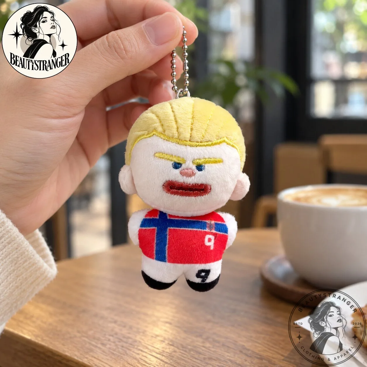 Erling Haaland Norway Number 9 Plush Keychain