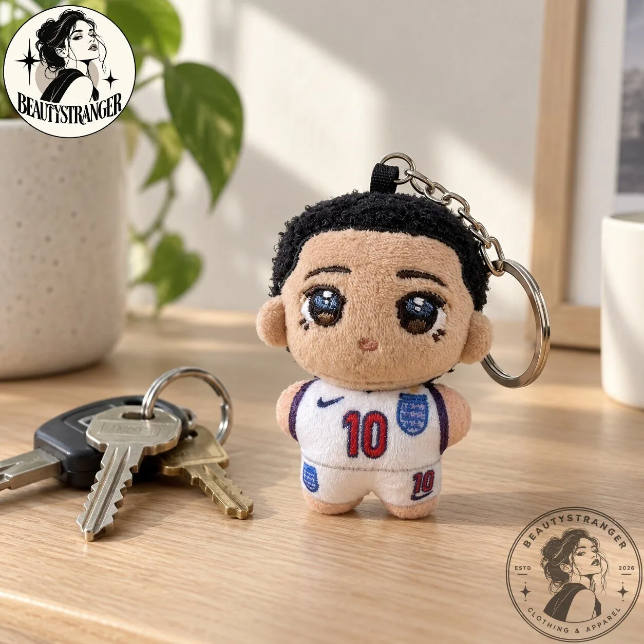 Jude Bellingham England Number 10 Plush Keychain