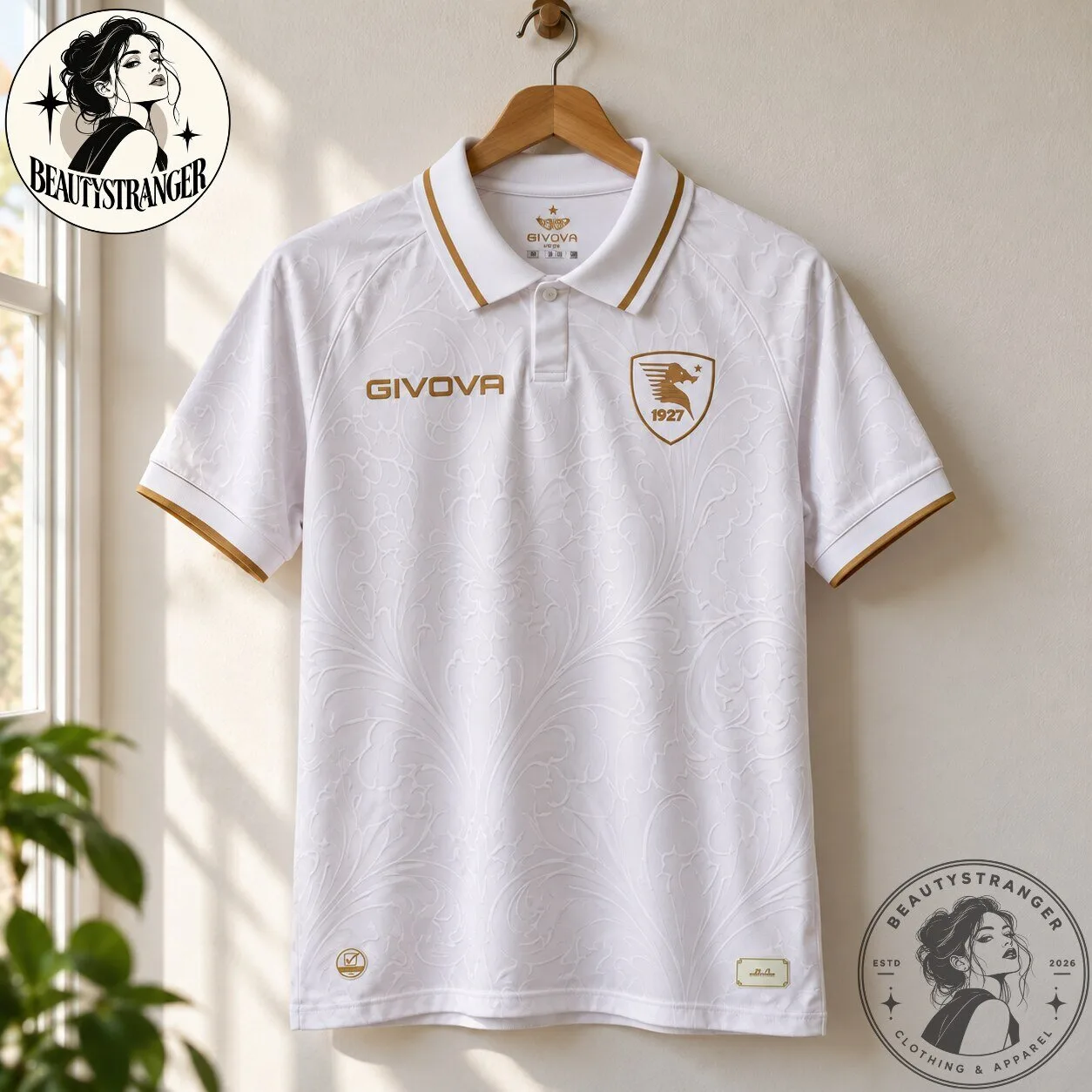 US Salernitana 1919 White Gold Polo Jersey