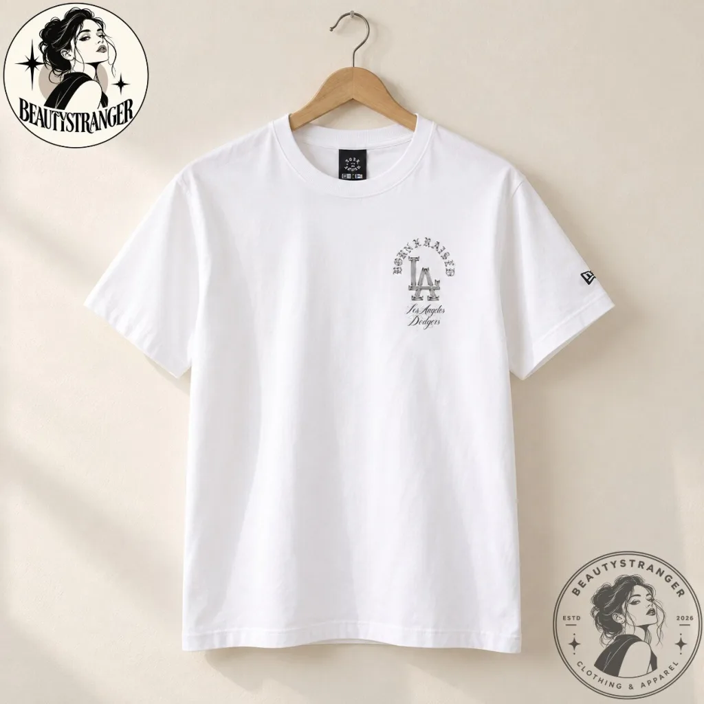 Born x Raised Los Angeles Dodgers White T-Shirt Born x Raised Los Angeles Dodgers White T-Shirt