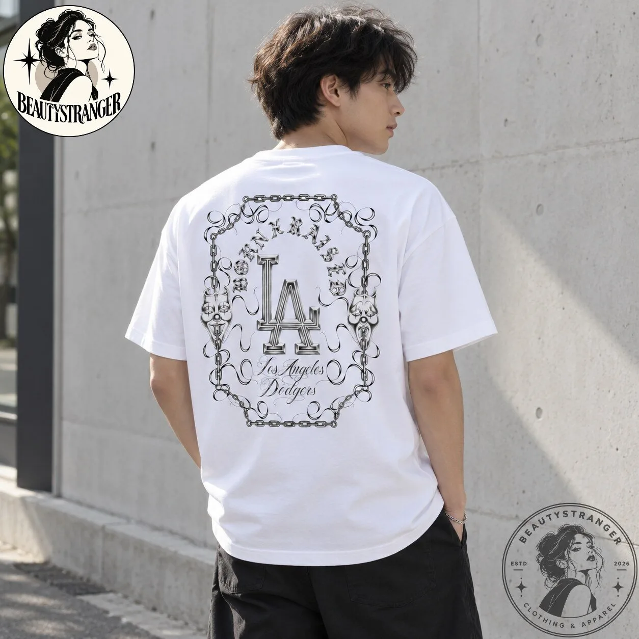 Born x Raised Los Angeles Dodgers White T-Shirt 7 Born x Raised Los Angeles Dodgers White T-Shirt