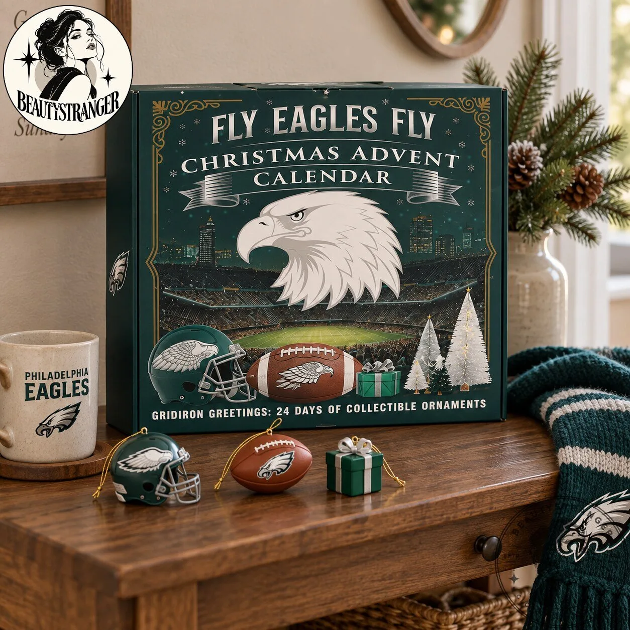 Philadelphia Eagles Advent Calendar 2026 – 24-Day Christmas Countdown Gift for Football Fans