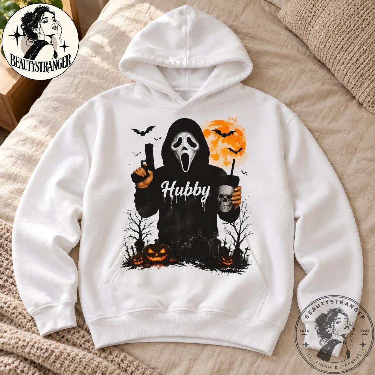 Ghostface Hubby Halloween Hoodie