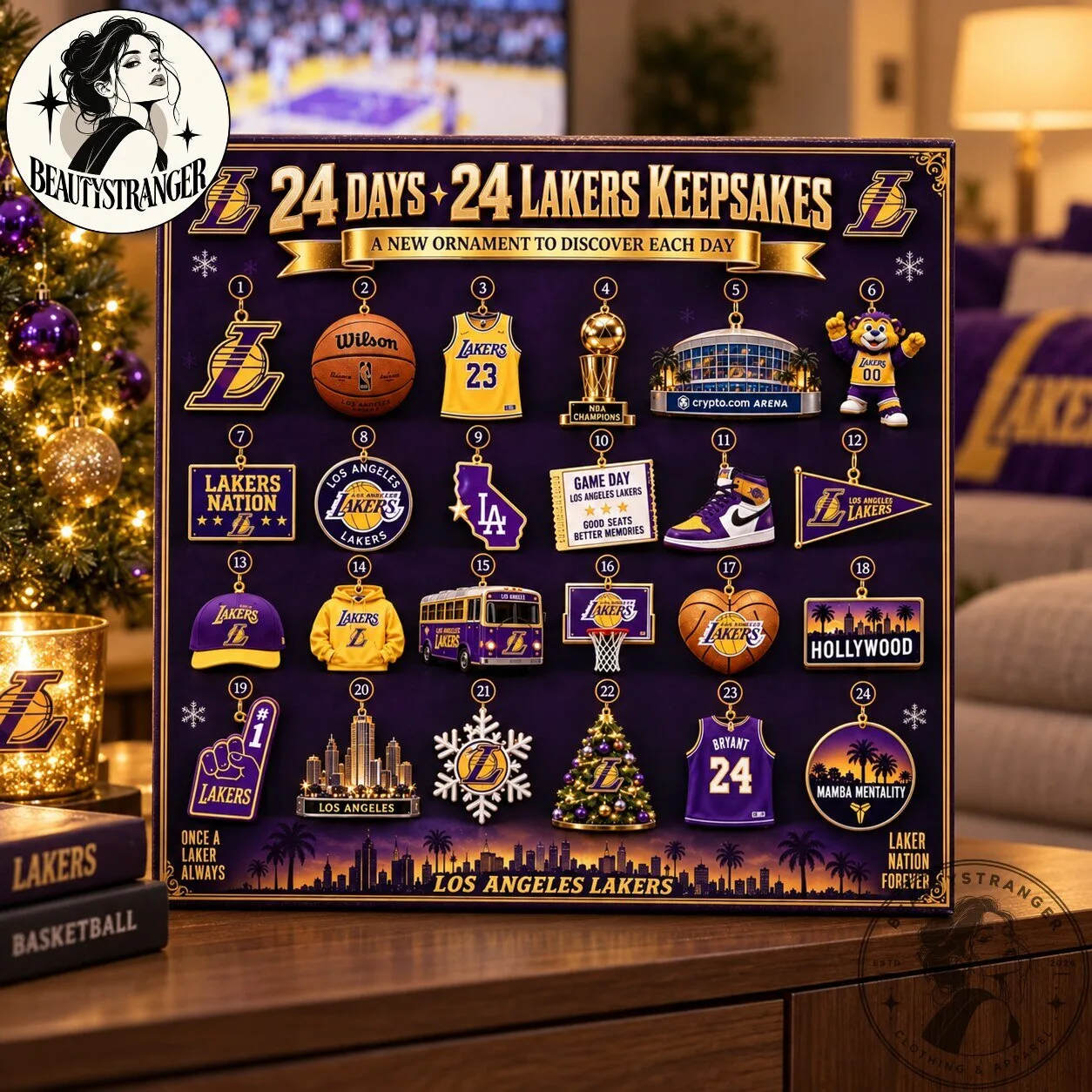 Los Angeles Lakers 24-Day Keepsake Advent Calendar