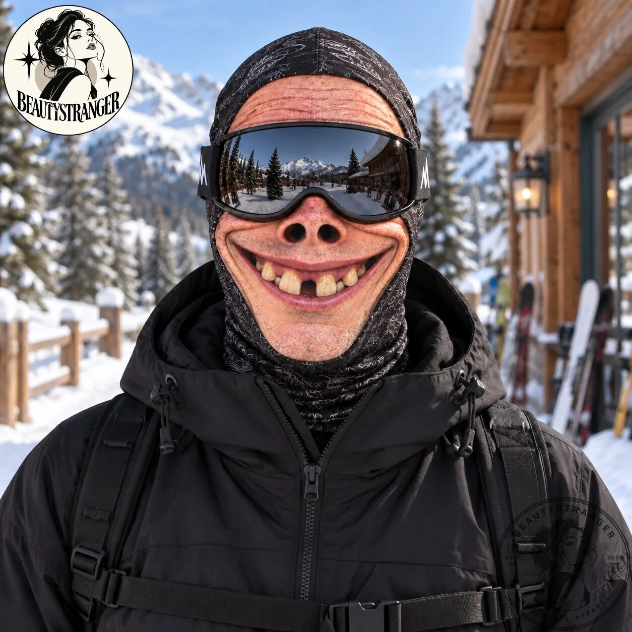 Alien Smile SmileySlopes Ski Mask