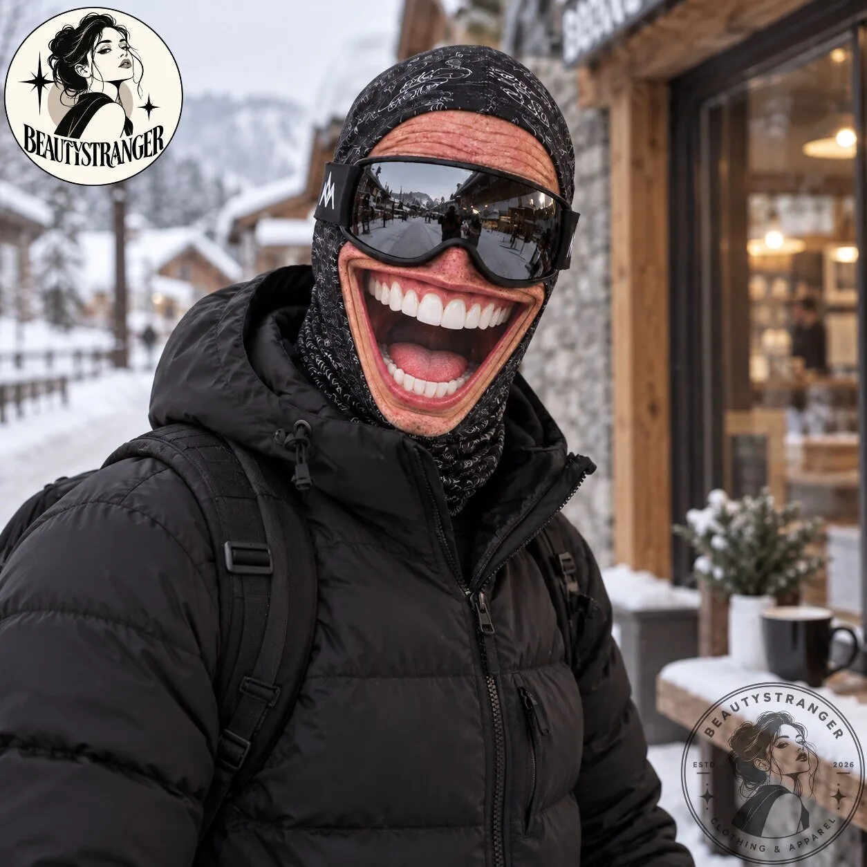 Googly Guy SmileySlopes Ski Mask