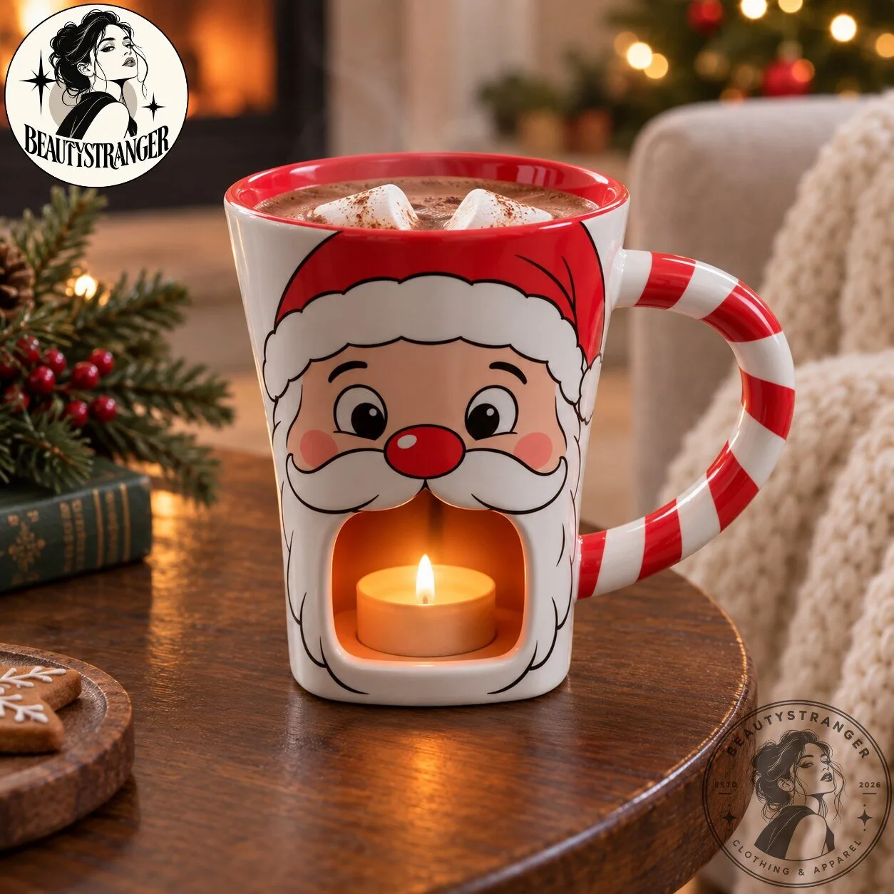 Santa Claus Chocolate Fondue Mug for Christmas 6 Santa Claus Chocolate Fondue Mug for Christmas