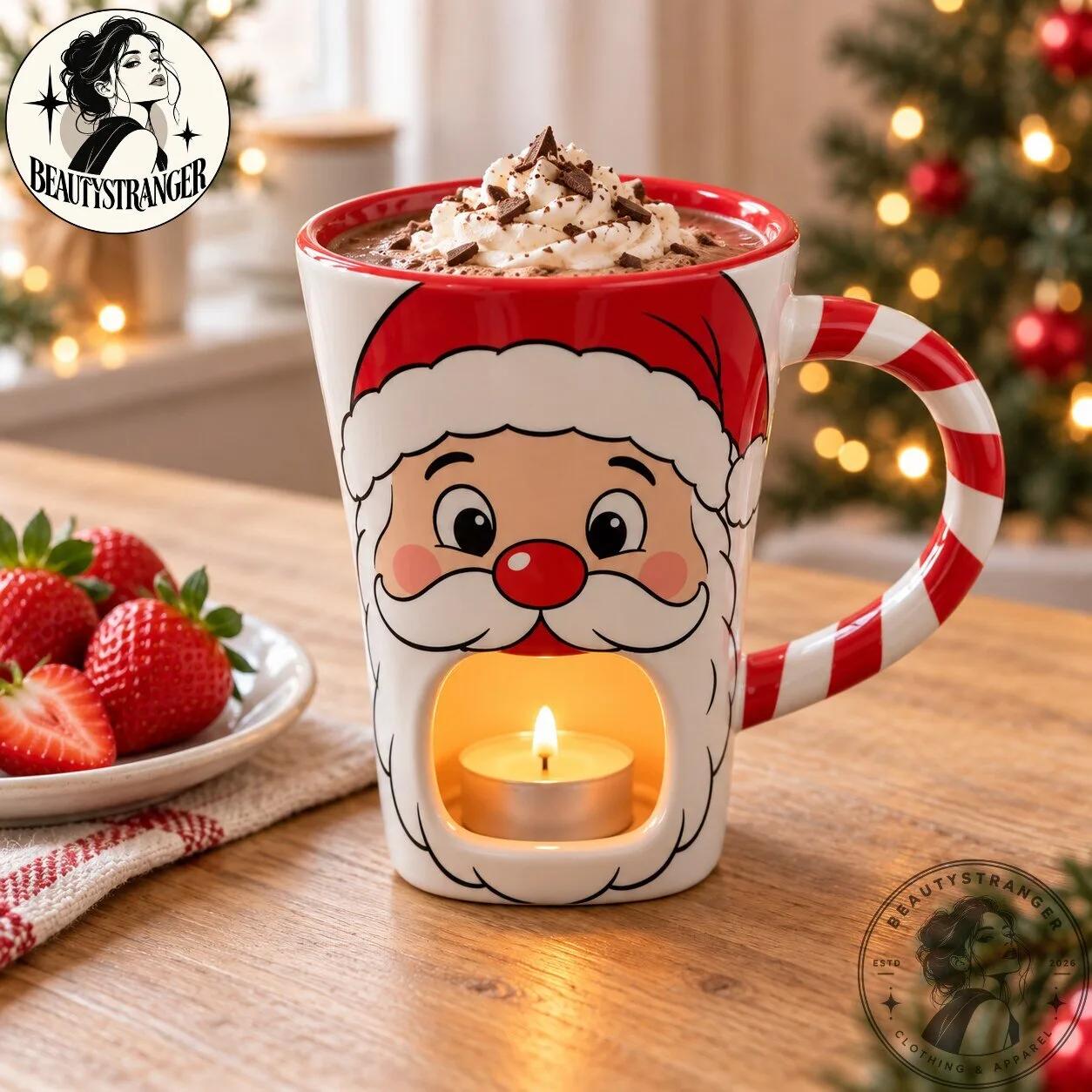 Santa Claus Chocolate Fondue Mug for Christmas 7 Santa Claus Chocolate Fondue Mug for Christmas