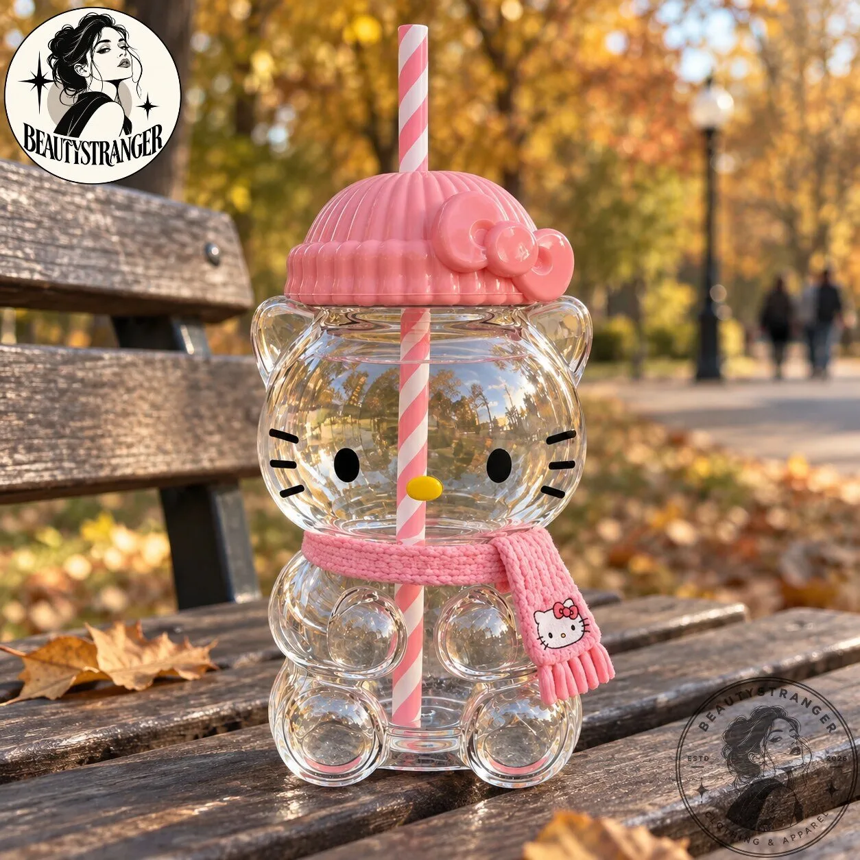 Cute Pink Hello Kitty Drinking Tumbler