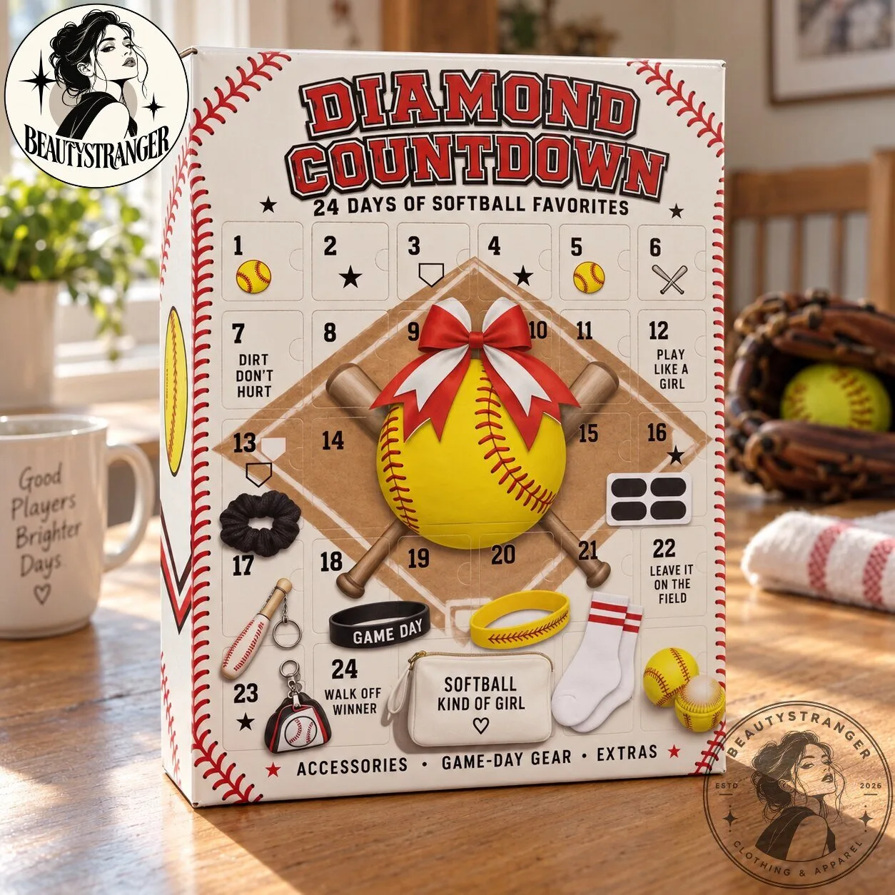 Diamond Countdown 24-Day Softball Advent Calendar