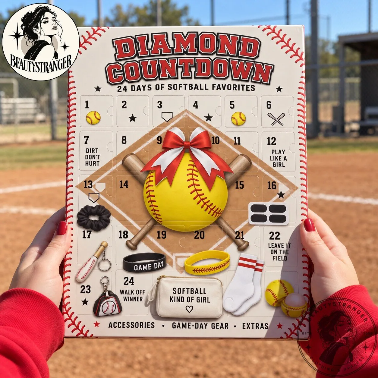 Diamond Countdown 24-Day Softball Advent Calendar 5 Diamond Countdown 24-Day Softball Advent Calendar
