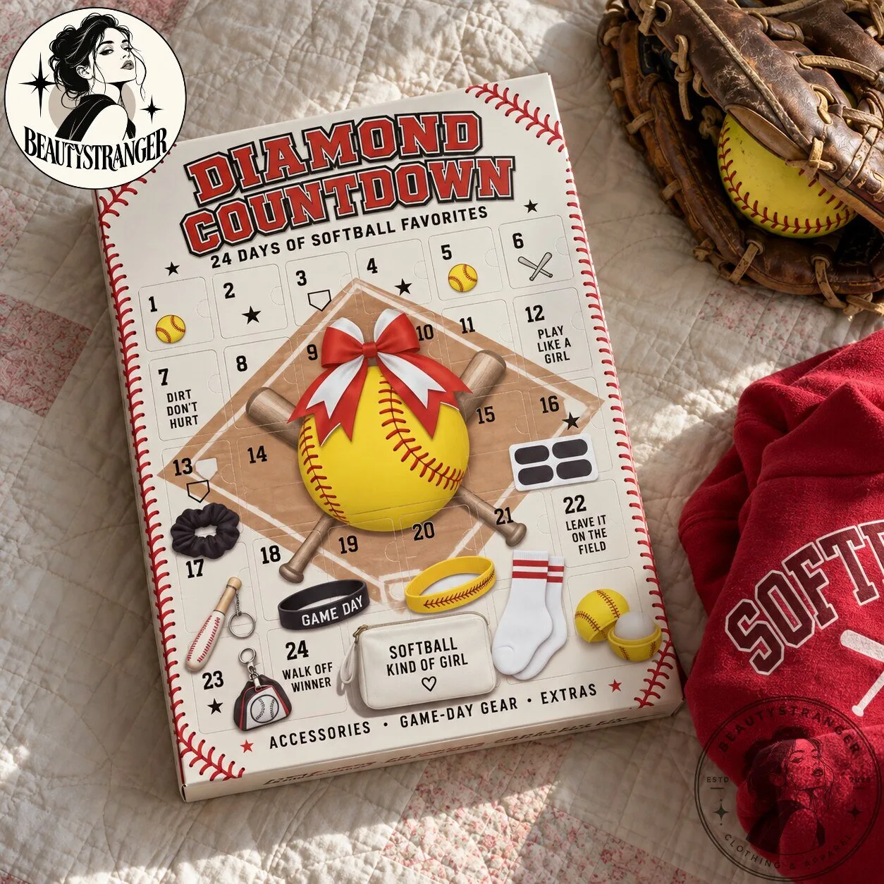 Diamond Countdown 24-Day Softball Advent Calendar 7 Diamond Countdown 24-Day Softball Advent Calendar