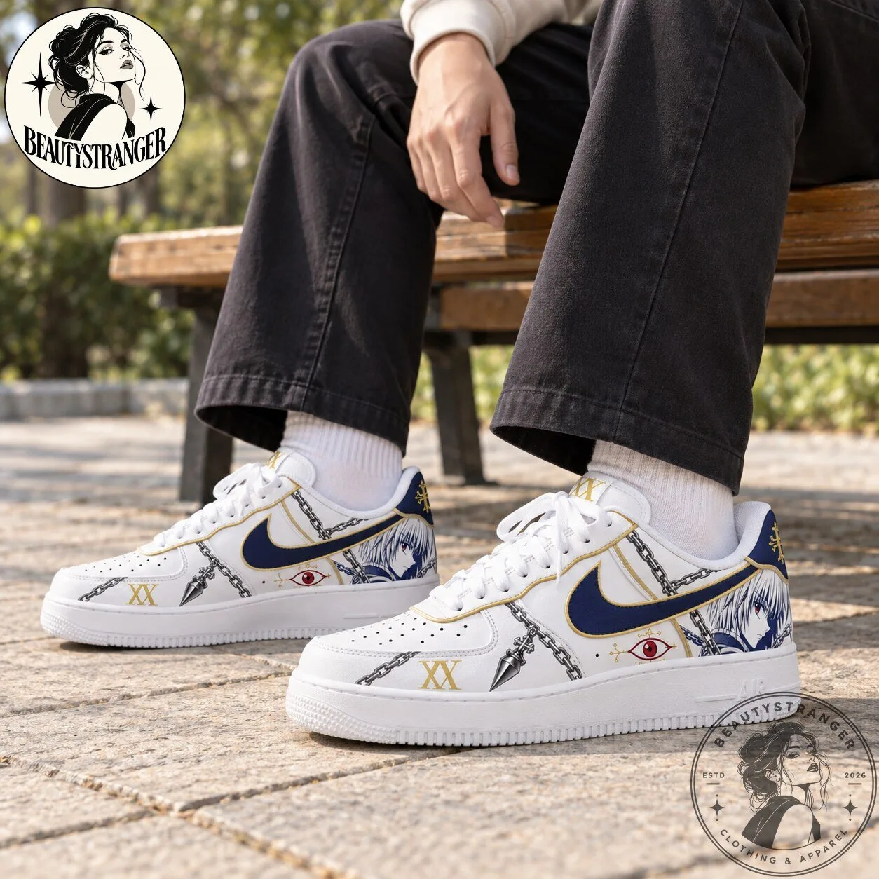 Hunter x Hunter Kurapika Custom Air Force 1 Shoes 5 Hunter x Hunter Kurapika Custom Air Force 1 Shoes