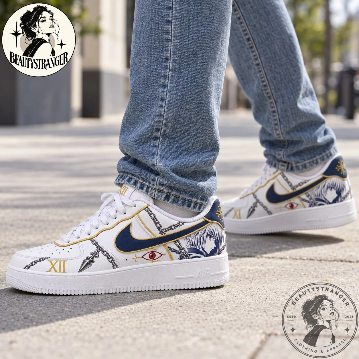 Hunter x Hunter Kurapika Custom Air Force 1 Shoes 6 Hunter x Hunter Kurapika Custom Air Force 1 Shoes