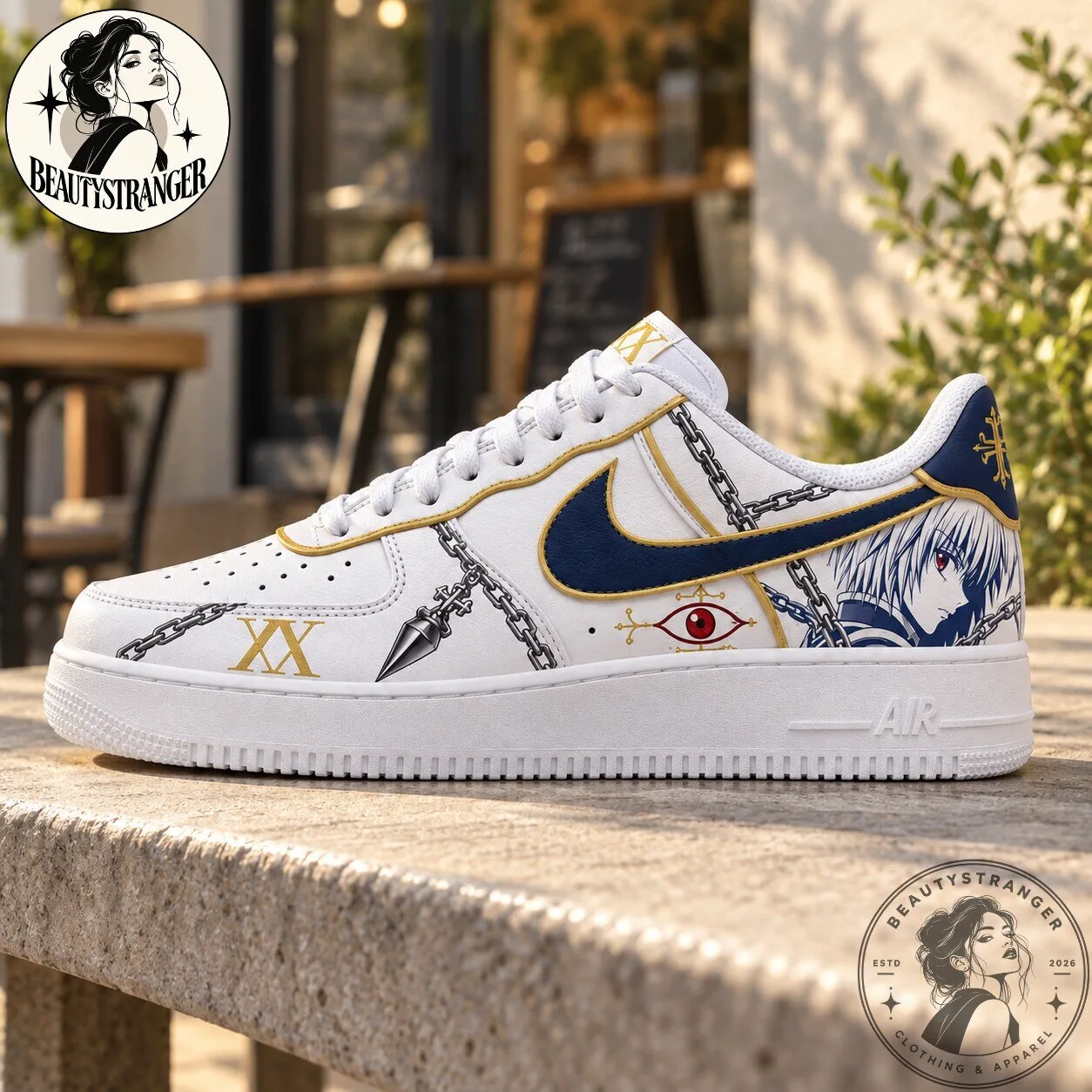 Hunter x Hunter Kurapika Custom Air Force 1 Shoes 7 Hunter x Hunter Kurapika Custom Air Force 1 Shoes