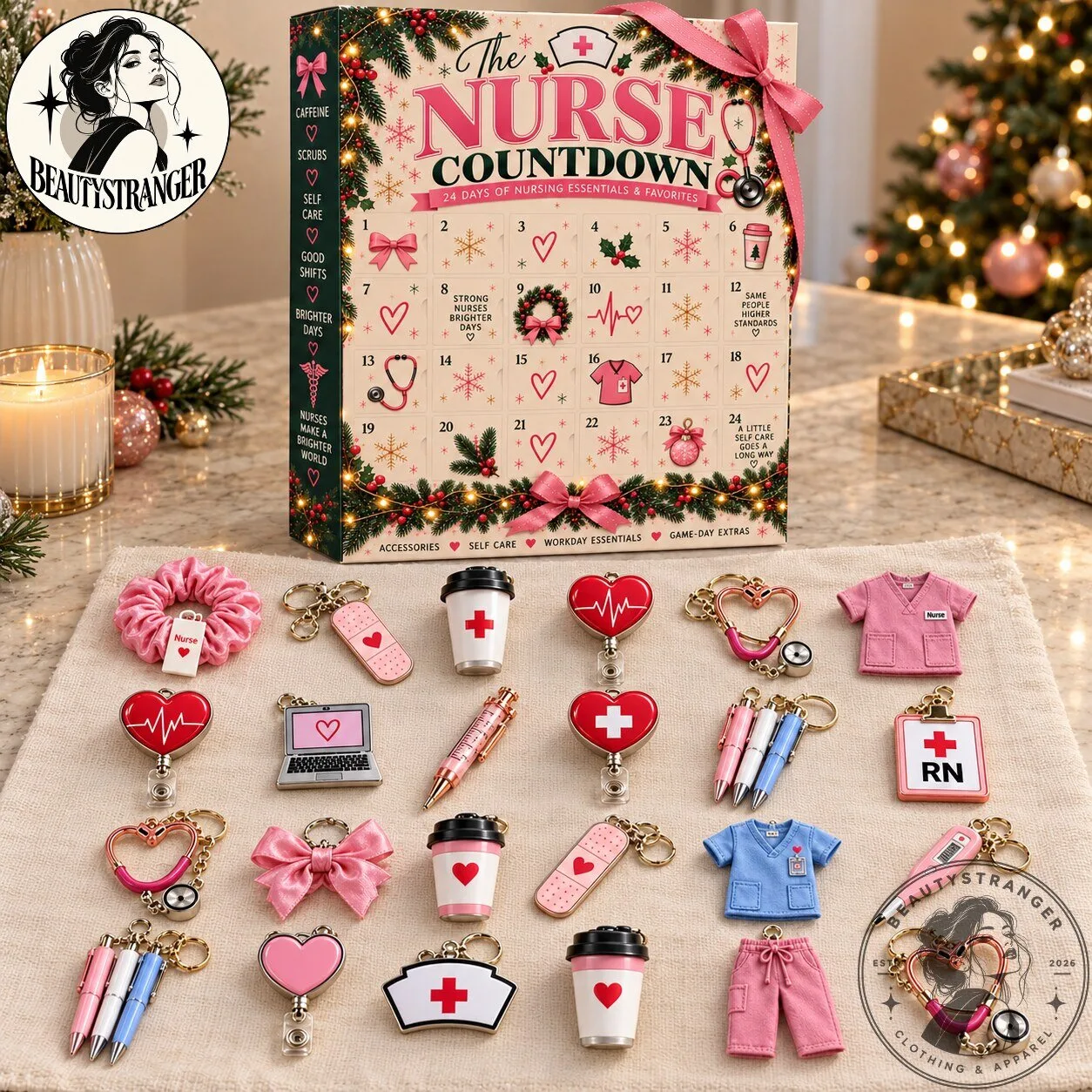 Nurse Advent Calendar 24 Day Christmas Countdown Gift Box 6 Nurse Advent Calendar 24 Day Christmas Countdown Gift Box