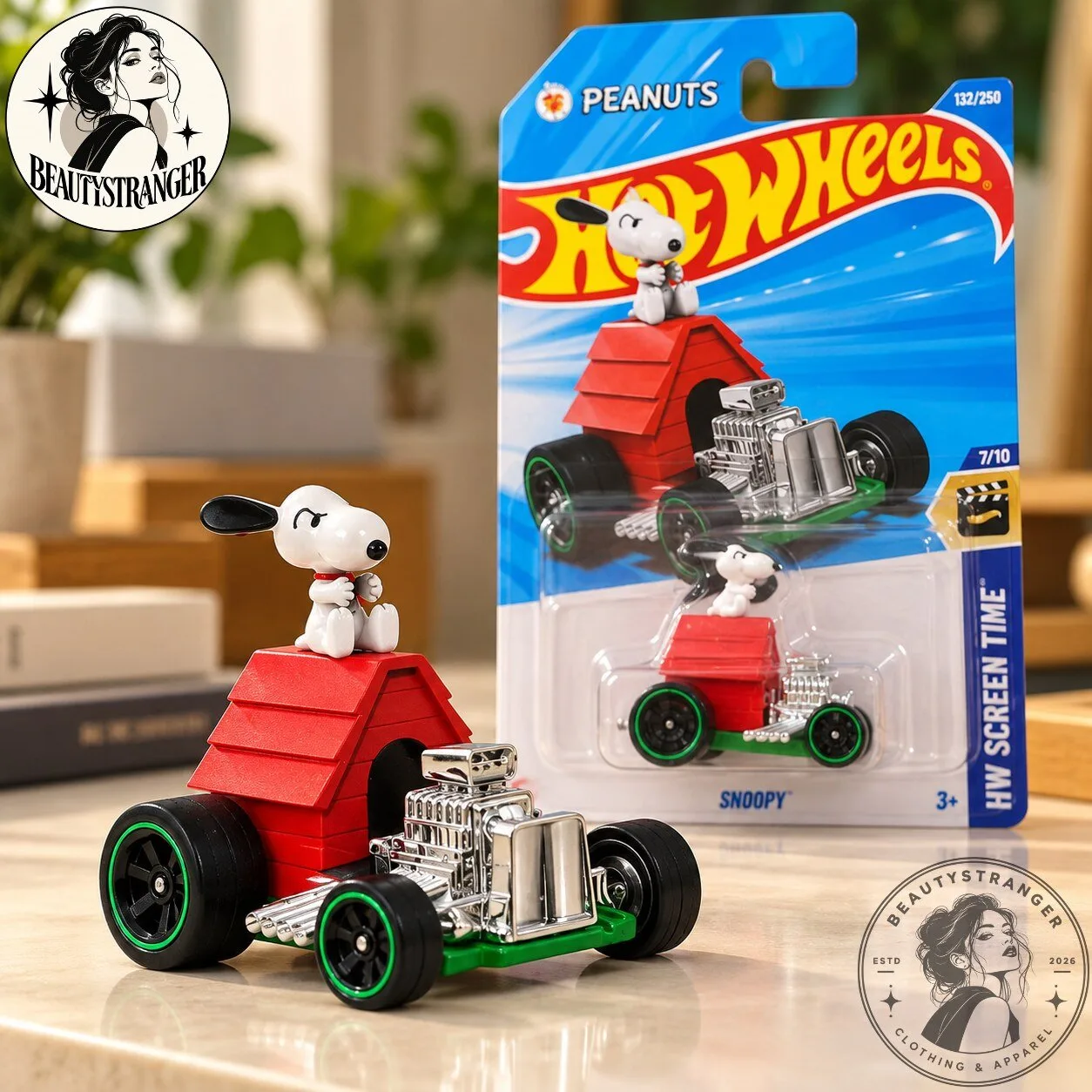 Hot Wheels Snoopy Peanuts Doghouse Toy Car