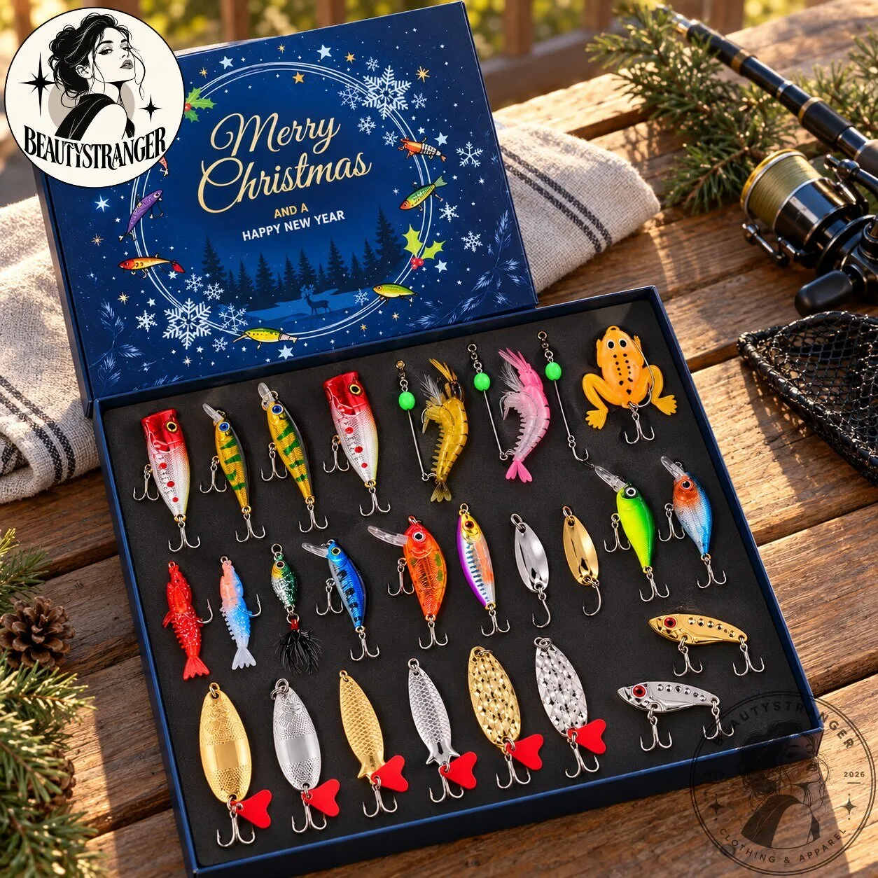 24 Piece Christmas Fishing Lure Advent Calendar 7 24 Piece Christmas Fishing Lure Advent Calendar