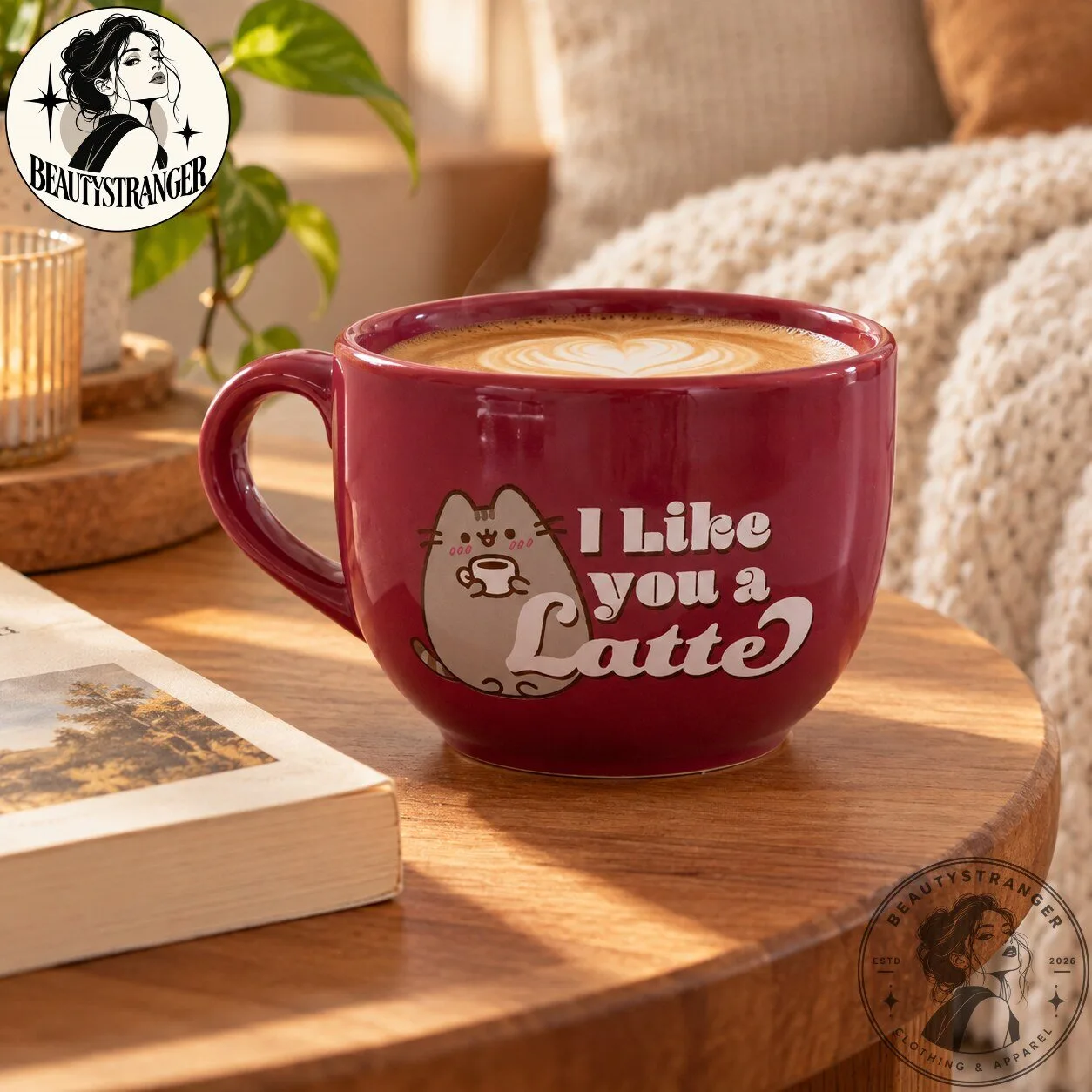 Red Cat I Like You a Latte Coffee Mug